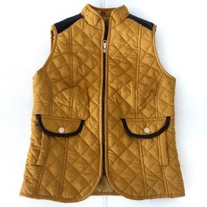 Mustard Quilted Vest Small